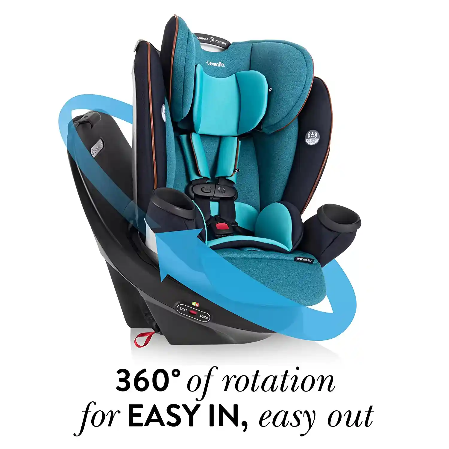 Evenflo Gold Revolve360 Rotational All-in-1 Convertible Car Seat Swivel Car Seat