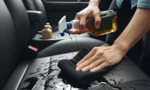 how to remove oil stain from car seat